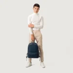 The Philos Midnight Blue Leather Backpack - Image 3