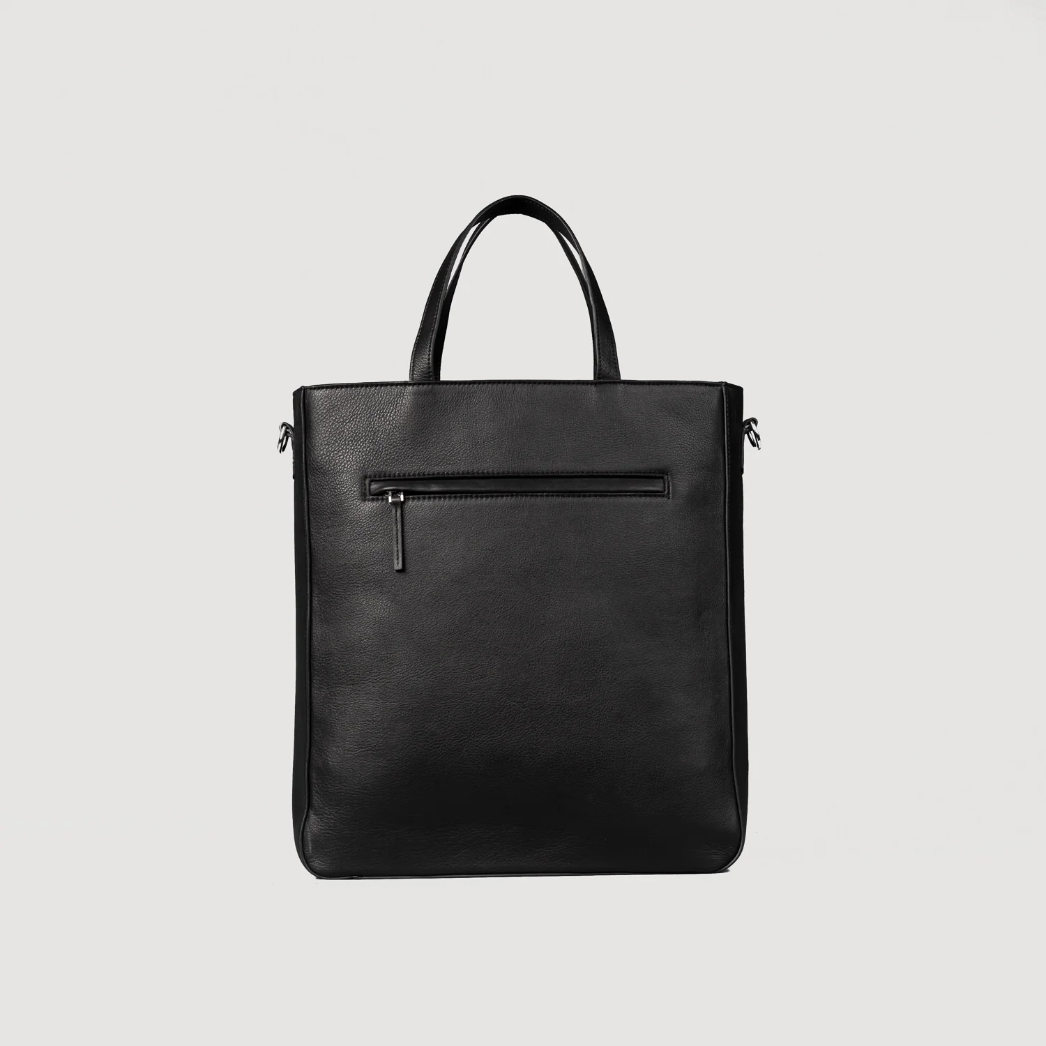 02-_The_Poet_Black_Leather_Tote_Bag_back-3-1666112096194 The Poet Black Leather Tote Bag - Image 1