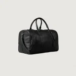 The Darrio Black Leather Duffle Bag - Image 2