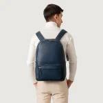 The Philos Midnight Blue Leather Backpack - Image 9