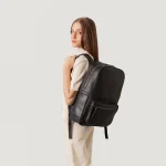 The Philos Black Leather Backpack - Image 5