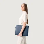 The Eclectic Midnight Blue Leather Folio Organizer - Image 5
