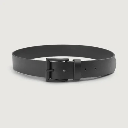 Allan Black Leather Casual Belt
