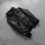Bouncer Biz Black Leather Bomber Jacket - Image 8