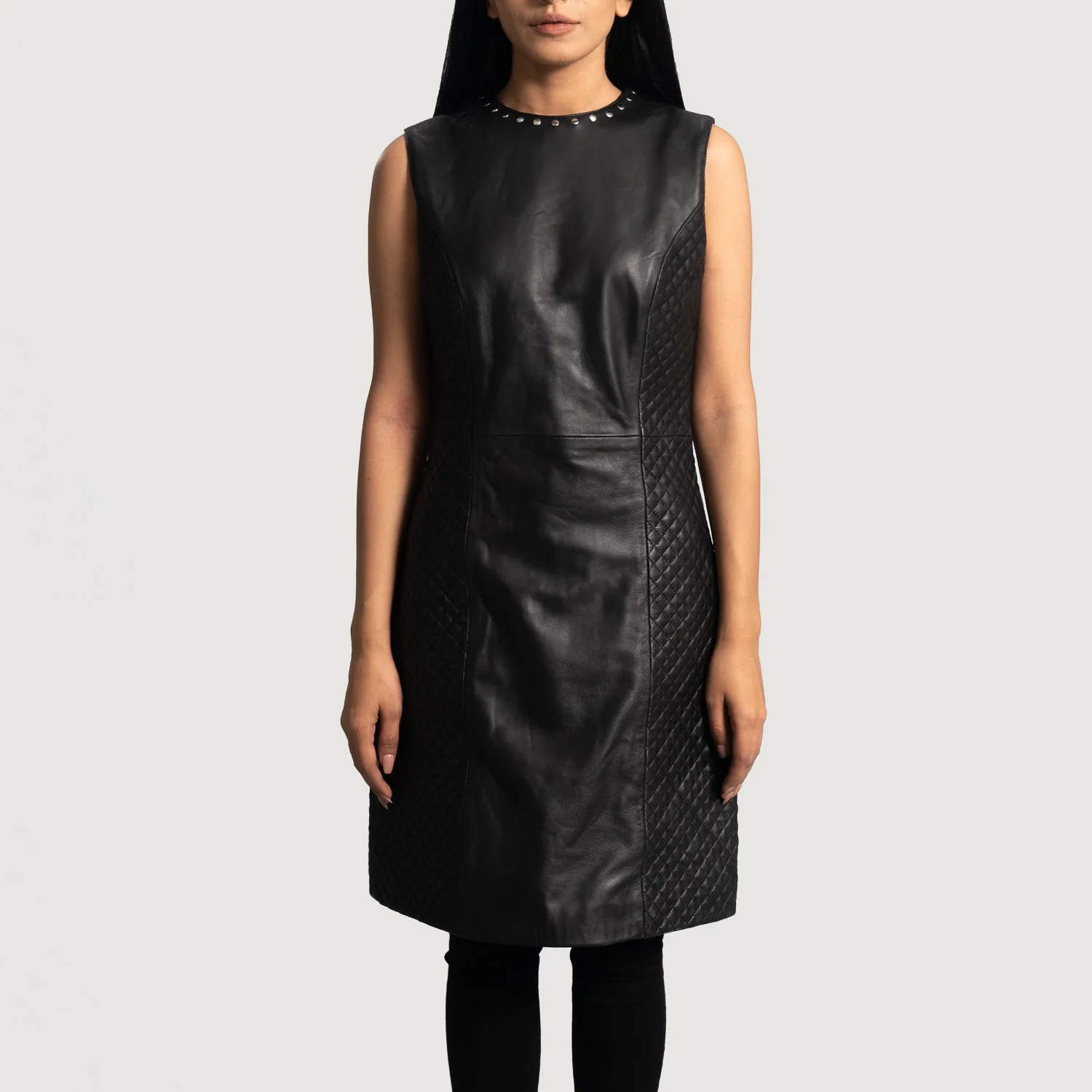 Luxe_Black_Leather_Dress_For_Women_05b4dce9-1287-4162-b84b-5d7a5cce4c82 Luxe Black Leather Dress - Image 1