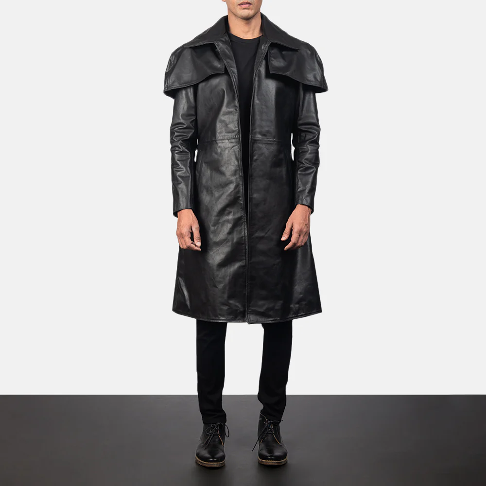 Men_27s_Classic_Black_Leather_Duster-2-1557133213799_082315a1-3c29-4b4a-953d-e54b2430a0aa Classic Black Leather Duster - Image 1