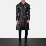 Deux Black Leather Duster - Image 4