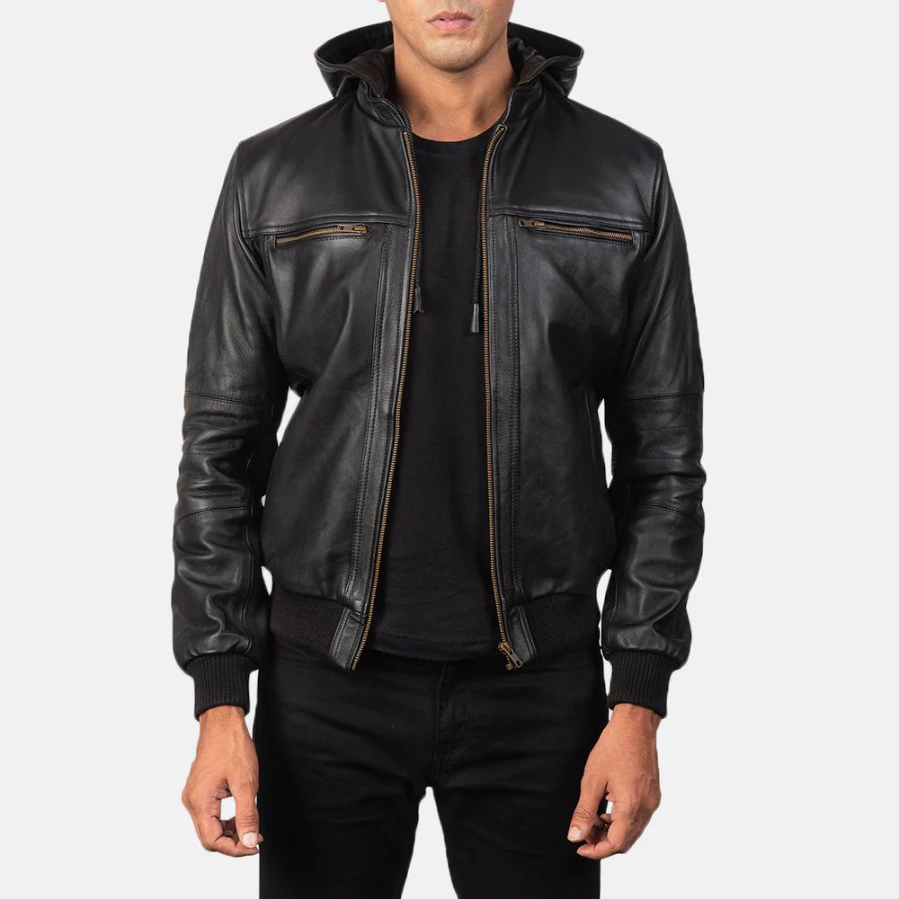 Men_s_Bouncer_Biz_Black_Leather_Bomber_Jacket_4b846b01-c7a0-48b8-a7e8-f652642550a8 Bouncer Biz Black Leather Bomber Jacket - Image 1