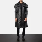 Classic Black Leather Duster - Image 3