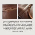 The Philos Vintage Brown Leather Backpack - Image 10