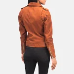 Alison Brown Suede Biker Jacket - Image 6