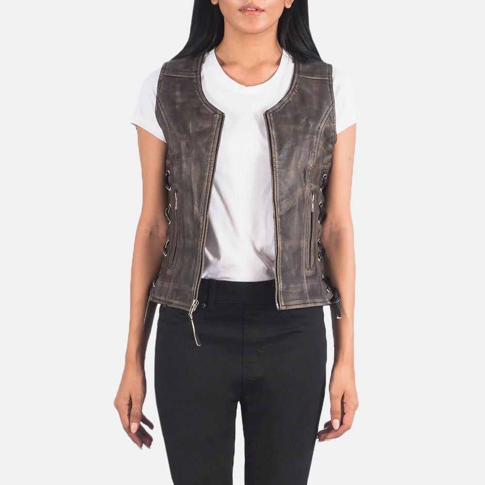 Women_s_Vanda_Distressed_Brown_Leather_Biker_Vest-2_6fe5c4aa-e4c9-4806-acdc-5fdc61c06541 Vanda Distressed Brown Leather Biker Vest - Image 1