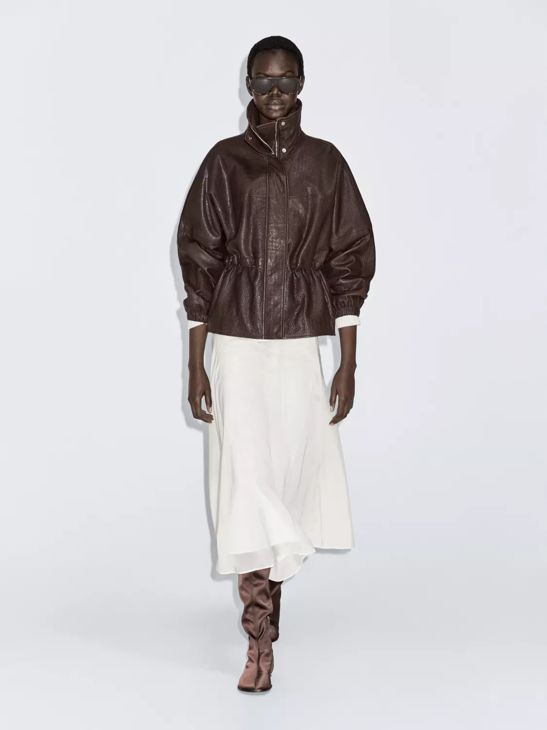 04709529700-o6 Nappa Leather Jacket With Grainy Finish - Image 1