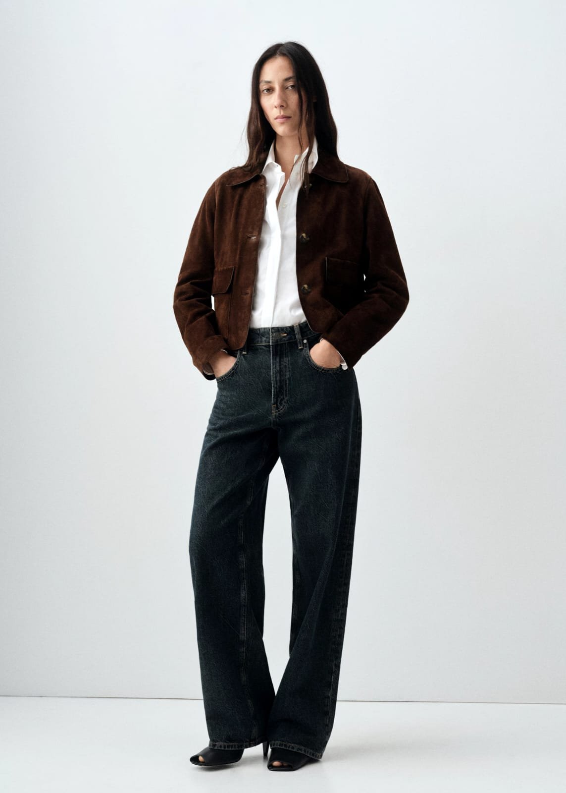 WhatsApp Image 2025-10-01 at 04.46.53_f6d34867 Suede Leather Jacket in Brown - Image 1