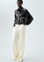 Bomber Leather jacket Black - Image 2