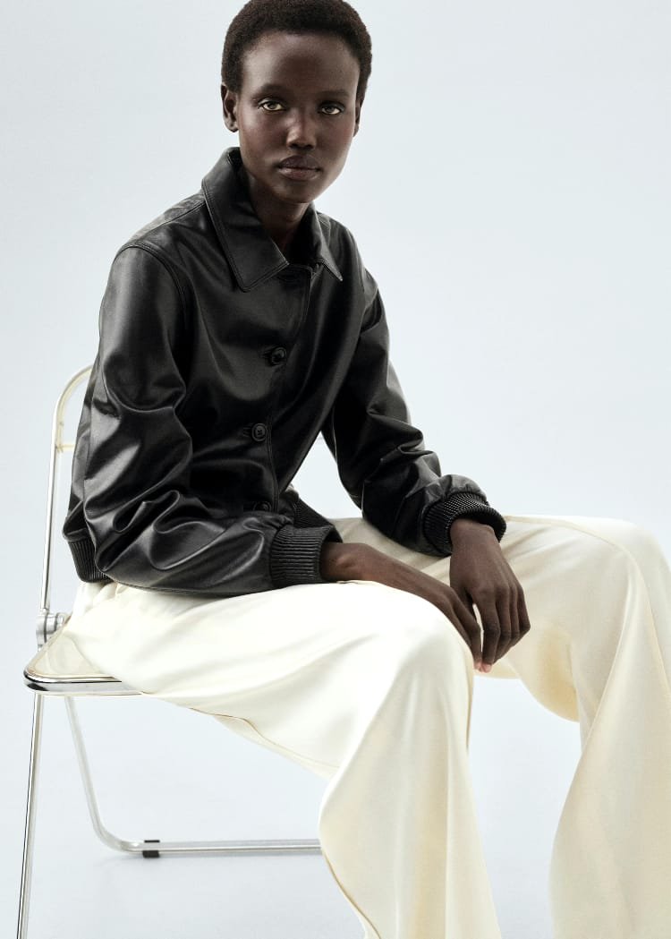 WhatsApp Image 2025-10-01 at 06.20.37_2abaa1d0 Bomber Leather jacket Black - Image 1