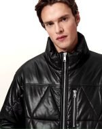Tooma Leather Puffer Jacket - Image 3