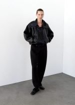 Oversized Leather Bomber jacket - Image 2