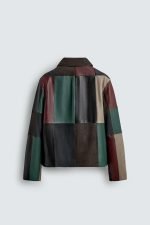 Colour Block Leather Jacket - Image 6