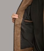 Distressed Leather Biker Jacket - Image 10