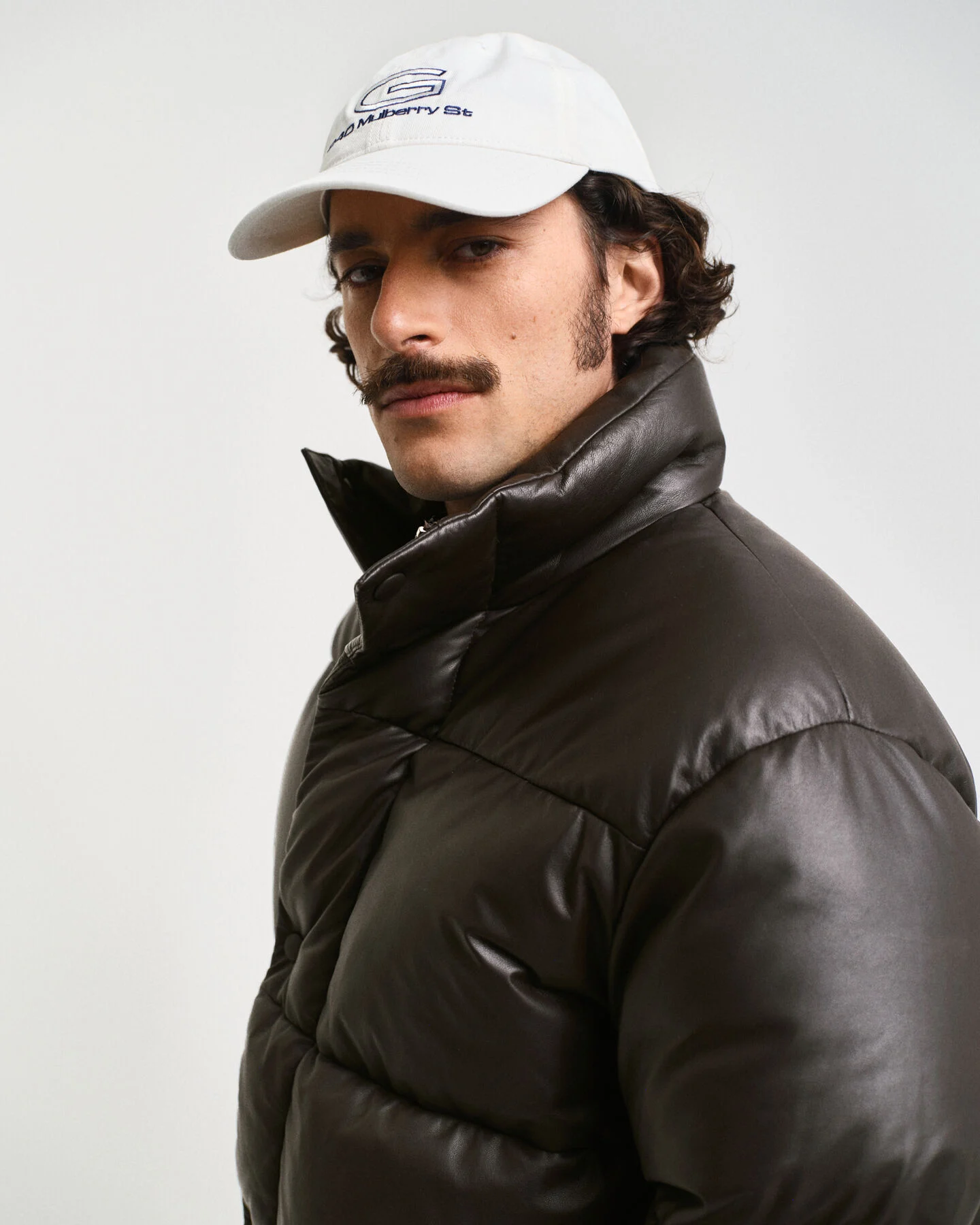 time__1728299110__202403-7006474-243-crmodel-fv-4 Goose Down Leather Puffer Jacket - Image 1