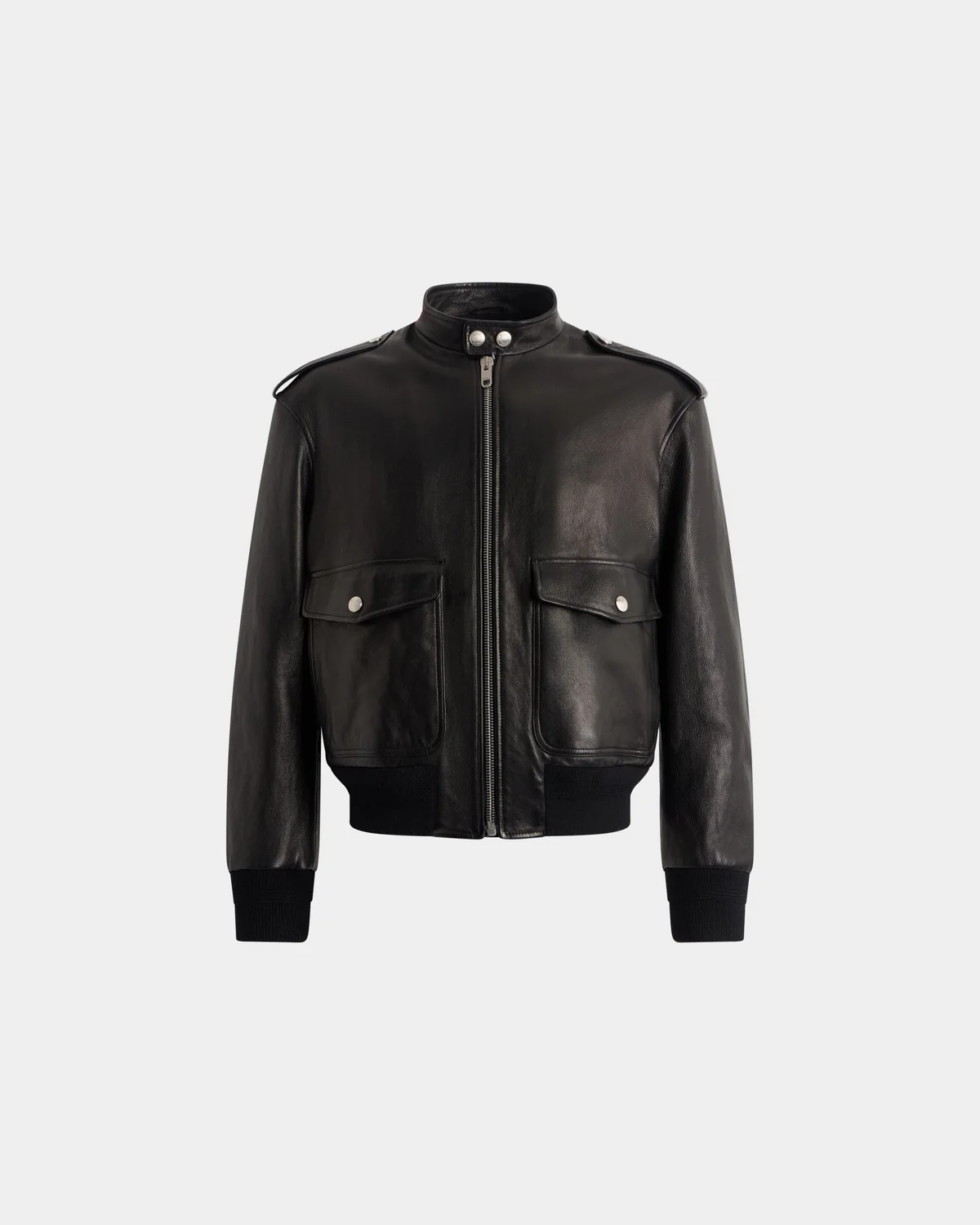 BALLY_MLE064_PE073_U901_01 Biker Leather Jacket - Image 1