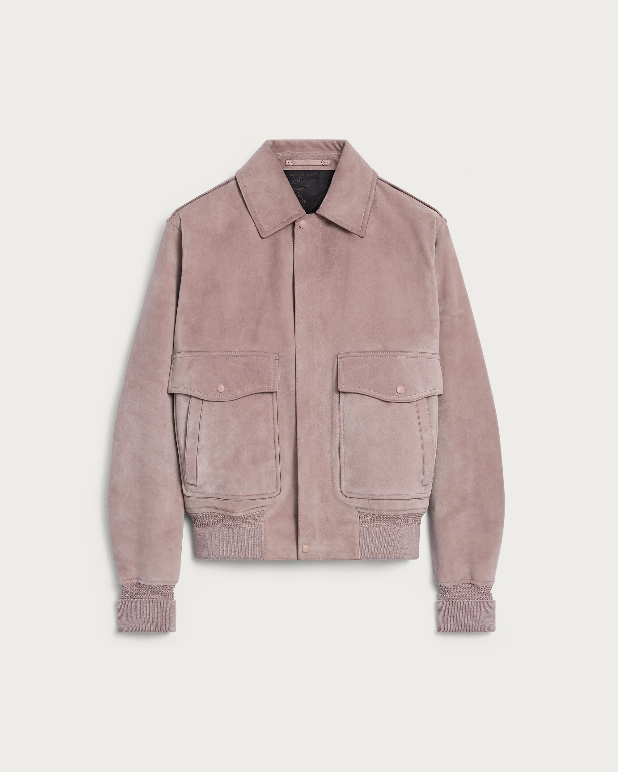 _suede-flight-jacket_antique-rose_berluti_01 Flight Jacket Save for later Flight Jacket Suede Calf Leather - Image 1